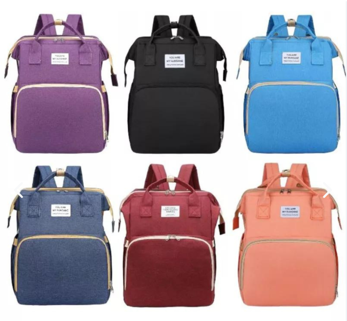 Mochila Pañalera 3 en 1: Cuna, cambiador y almacenamiento. OFERTA ULTIMAS UNIDADES